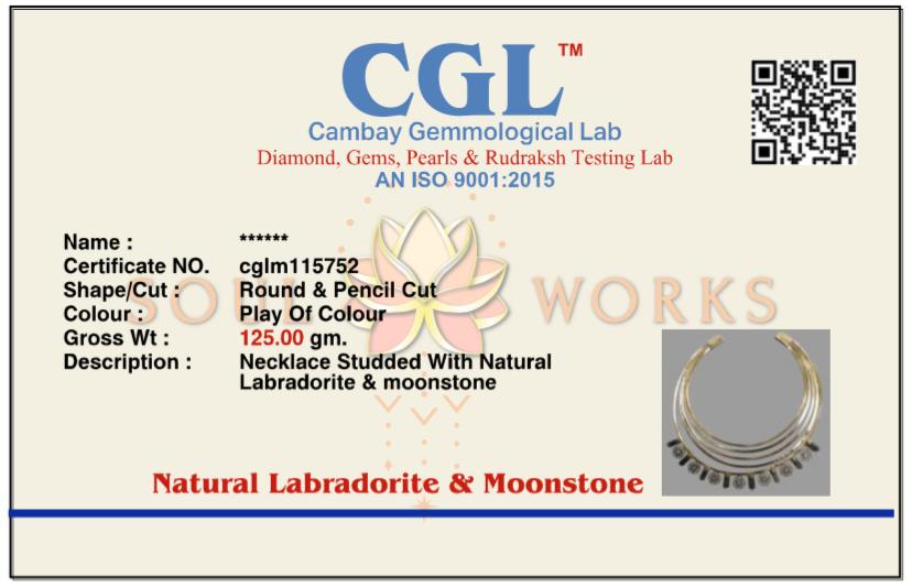 Crown of labradorite brass necklace