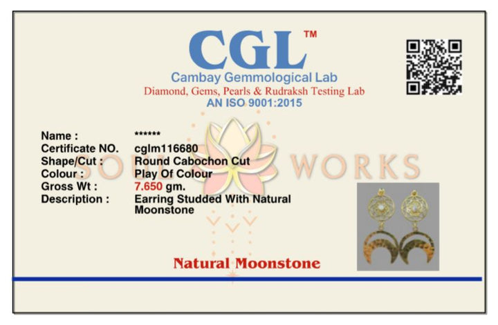 Celestine brass earrings