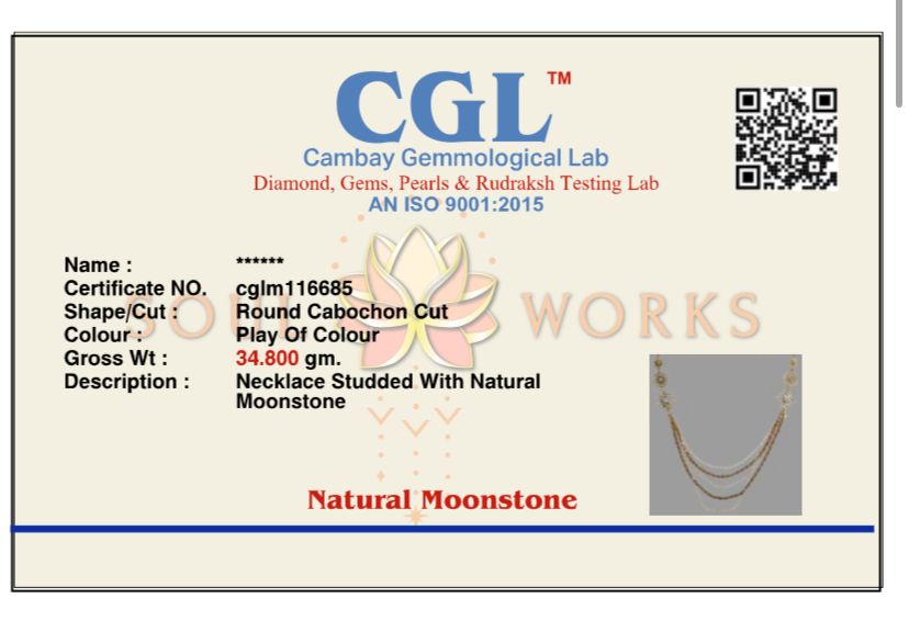 Moonstone lotus long necklace