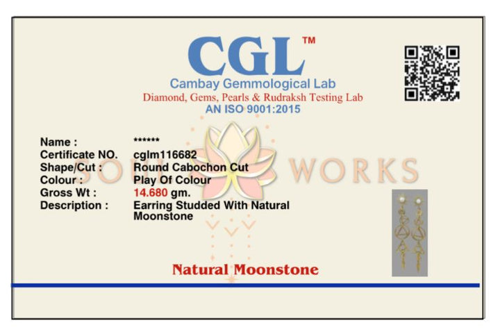 Celtic drop brass stud earrings