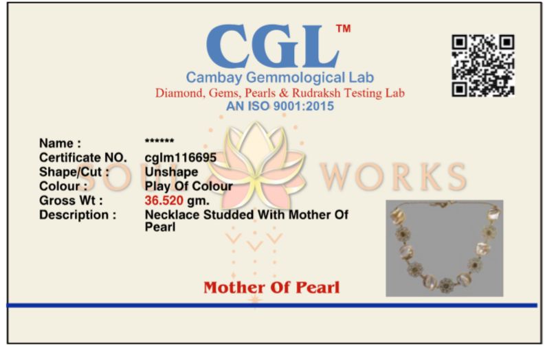 Maharani mother of pearl necklace