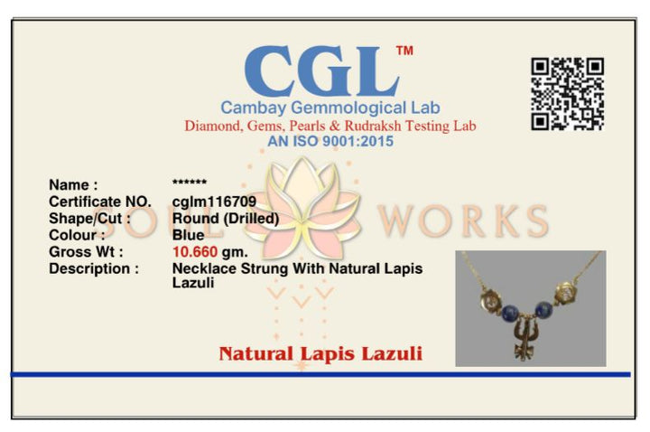 Neelkanth Trishul necklace