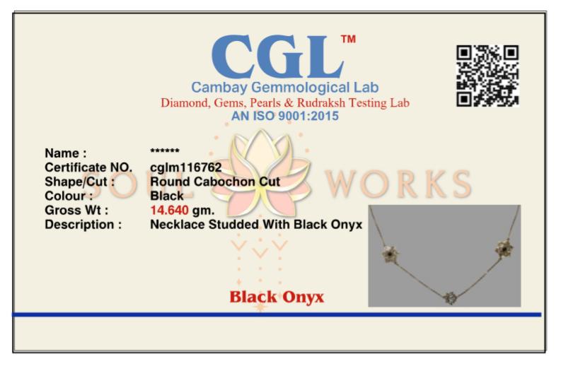 Black Onyx Mandala Long Charm Necklace.