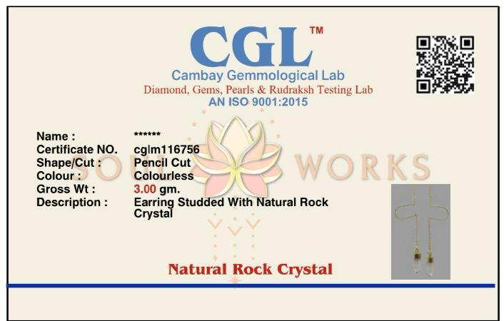 Crystal brass drop earrings