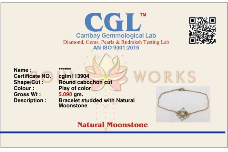 Lotus moonstone anklet