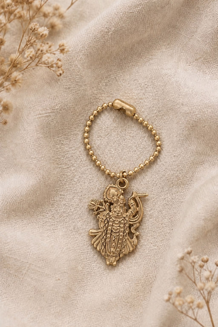Shrinathji Divine Brass Watch Charm- gold plated