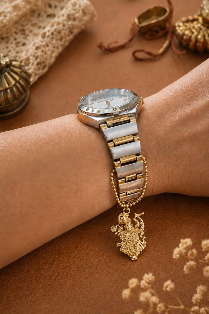 Shrinathji Divine Brass Watch Charm- gold plated