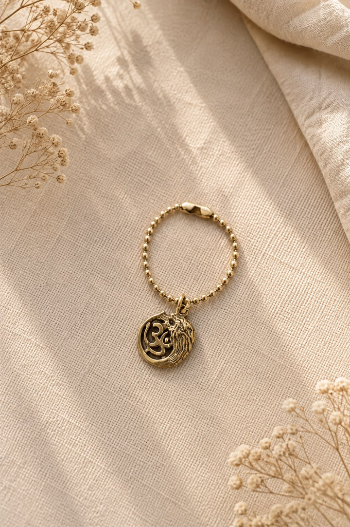 Sacred Om Brass Watch Charm