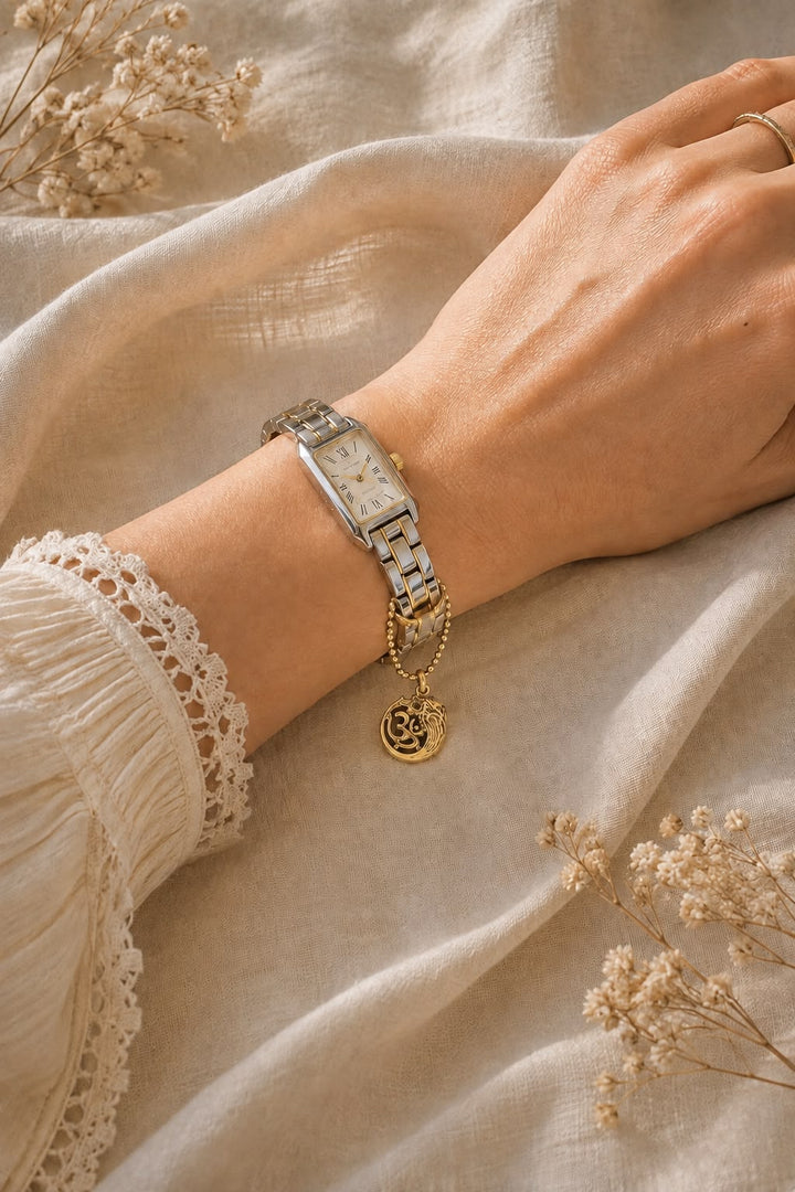 Sacred Om Brass Watch Charm
