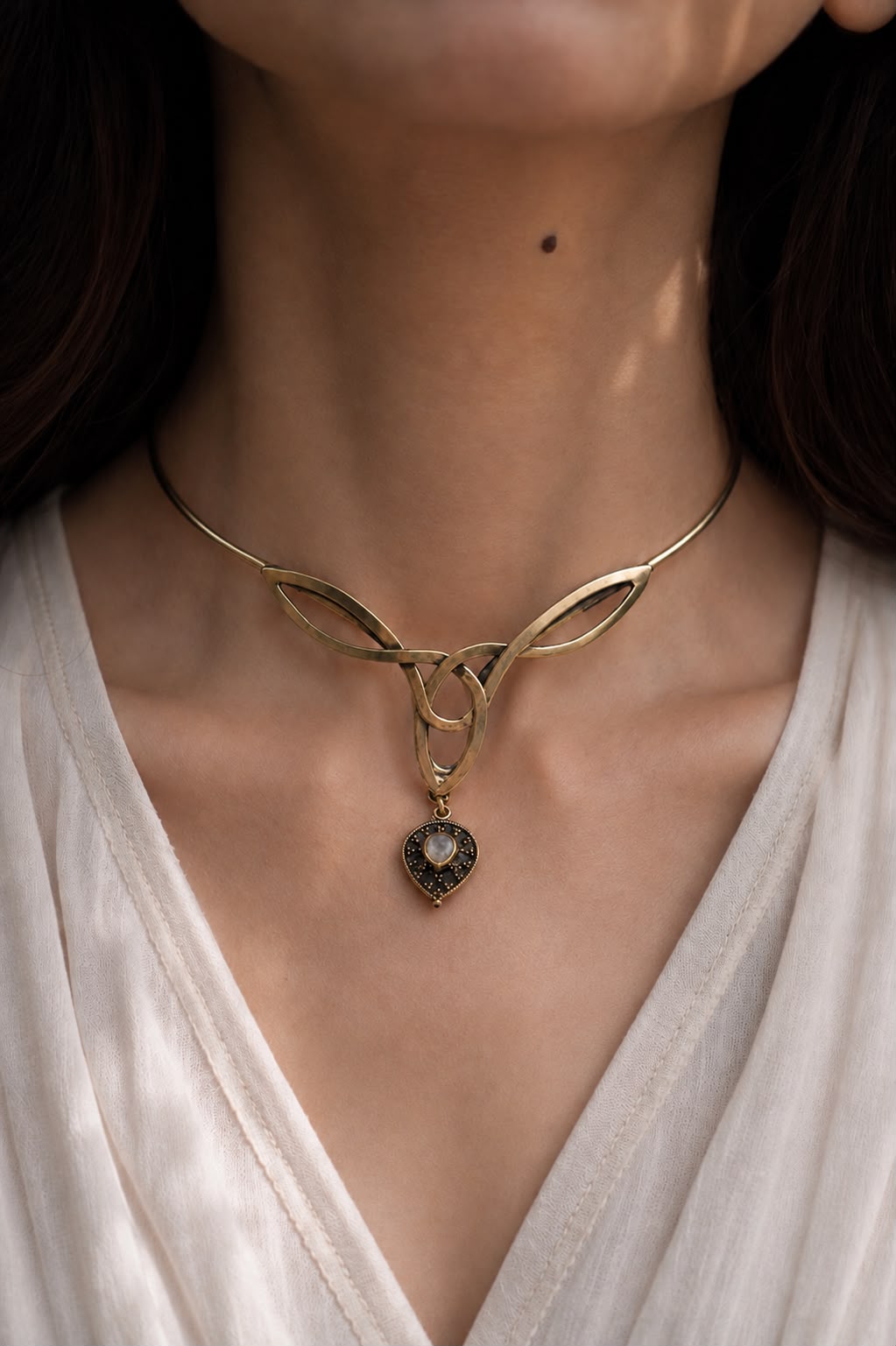 Celtic brass choker
