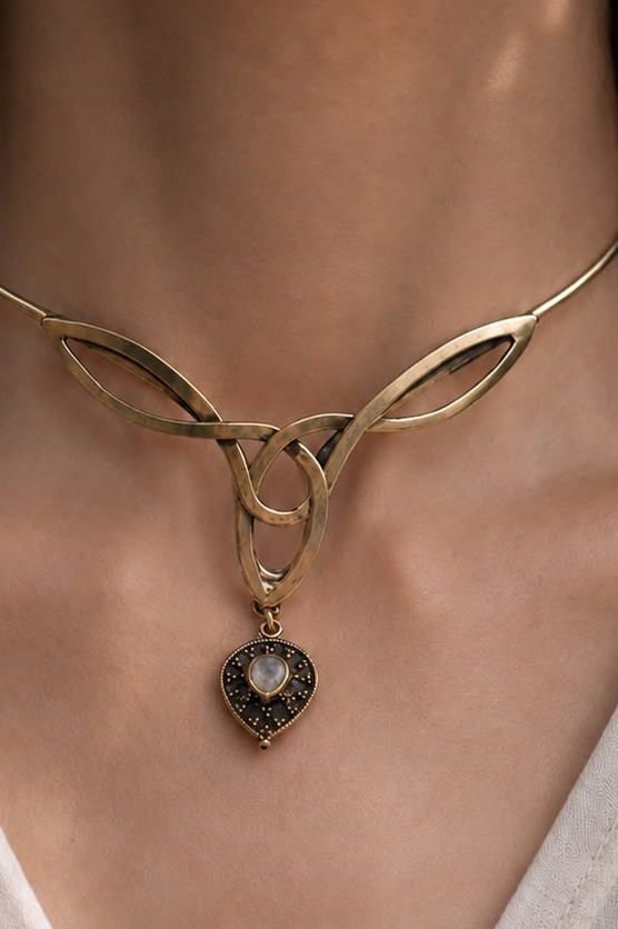 Celtic brass choker