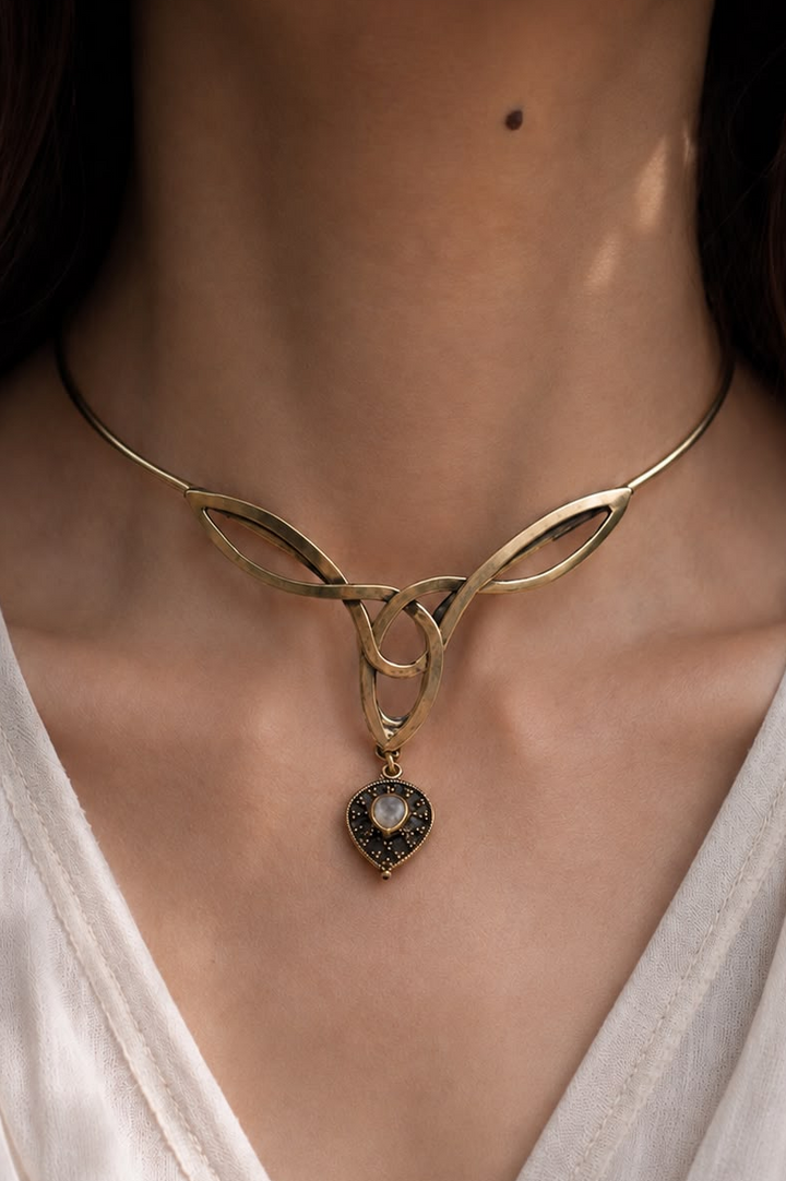 Celtic brass choker