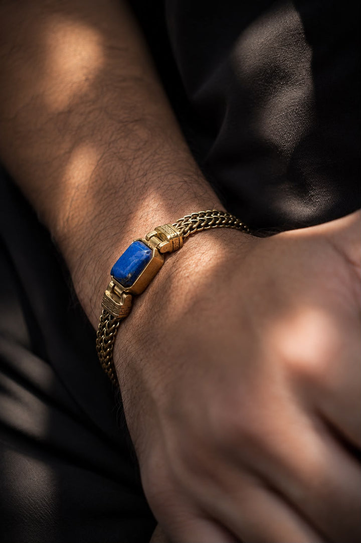 Lapis Lazuli Mesh Bracelet for Men
