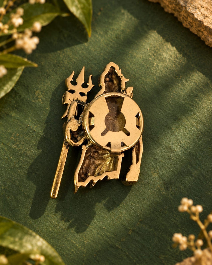 Mahakal brass button cover