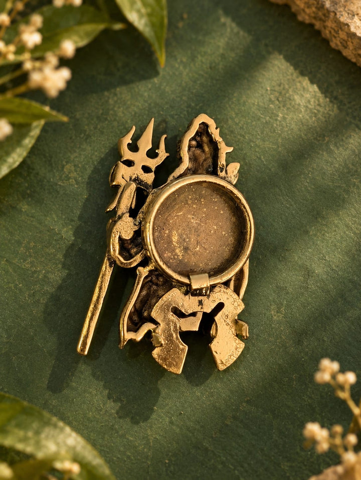 Mahakal brass button cover