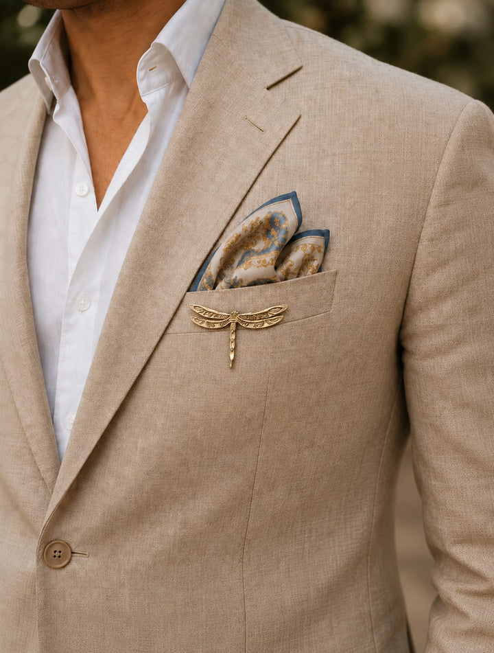 Gilded Dragonfly Brooch lapel pin