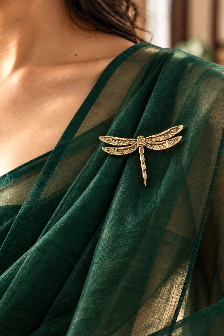 Gilded Dragonfly Brooch lapel pin