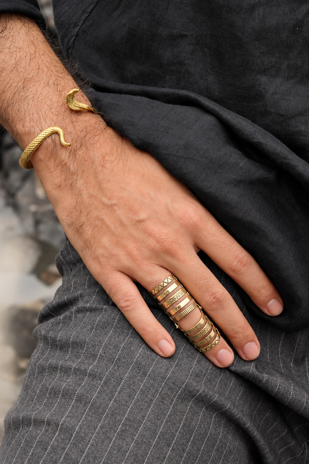 Antares Brass Ring Men's. Size 5-6.5| Adjustable