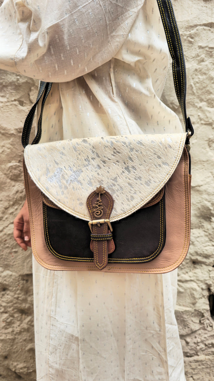 Sepia tan leather bag