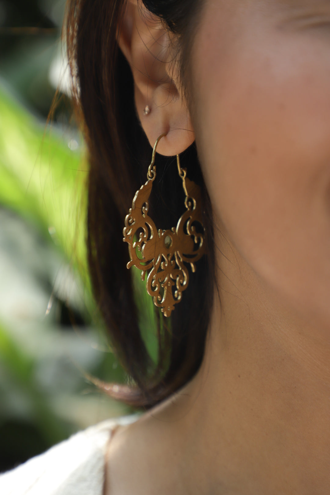 Drop labradorite earrings