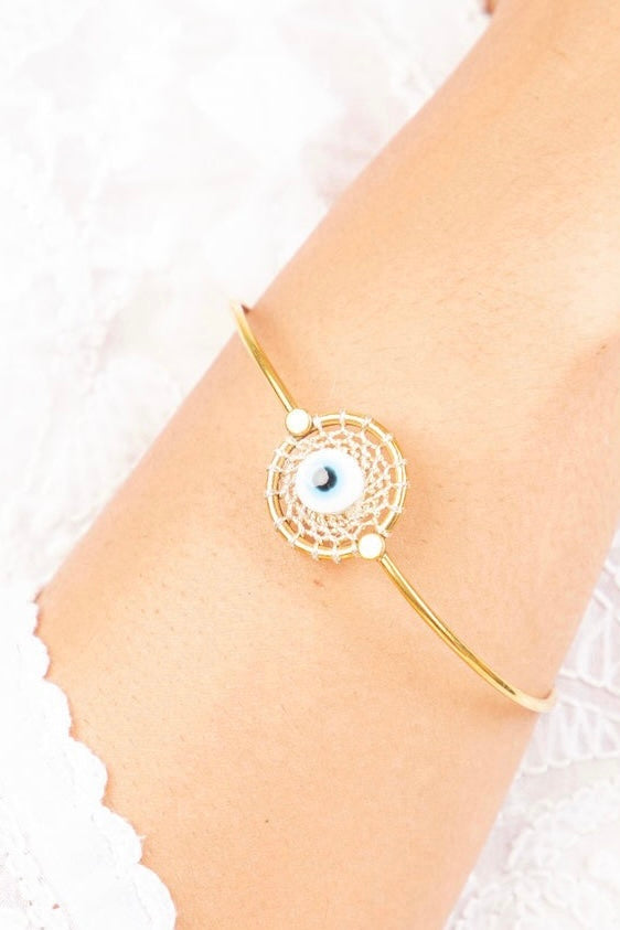 Dreamcatcher Evil Eye Bangle