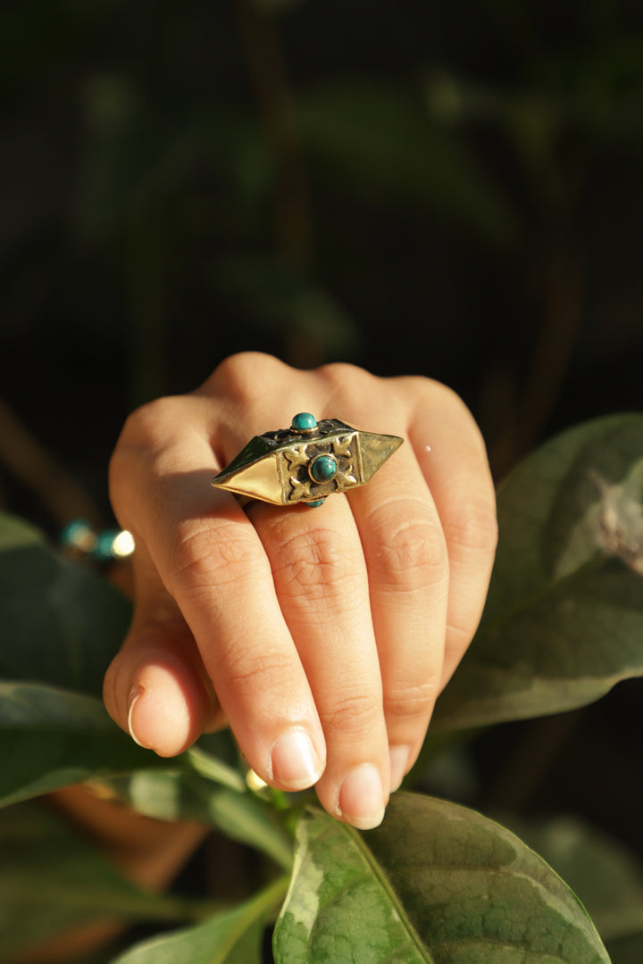 Turkish Turquoise ring. Adjustable. Size 5-9