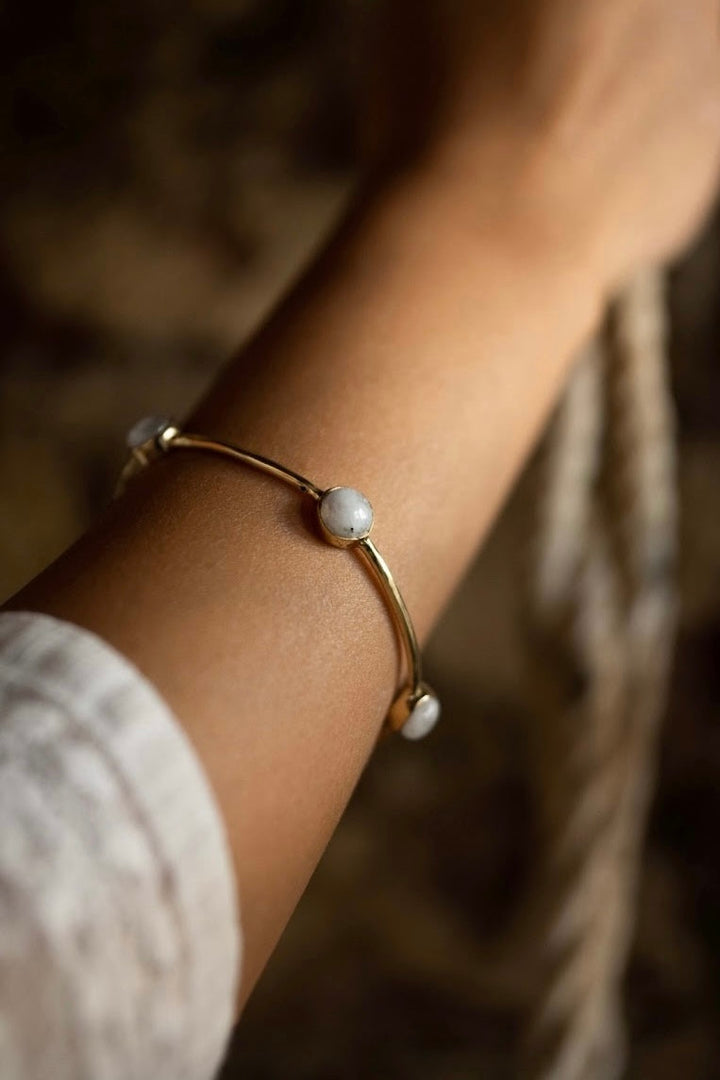 Moonstone drop bangle