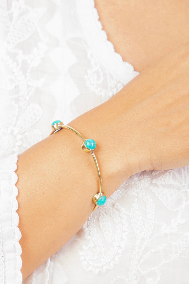 Turquoise drop bangle