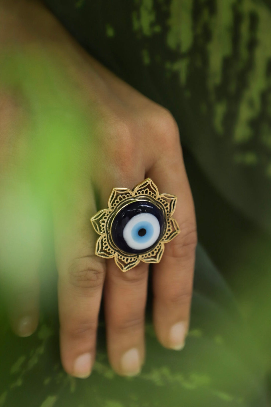 Mandala eye ring