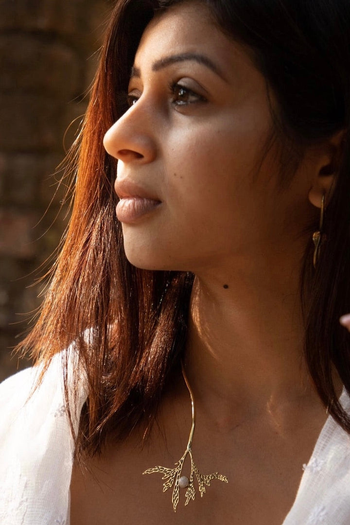 Floating fern necklace