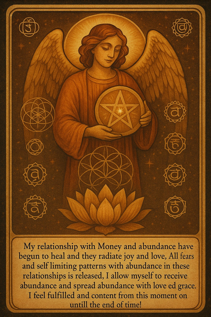 Aura Mystery box for abundance and money - 1 jewellery piece+ manifestation card + calming perfume oil + soul message deck