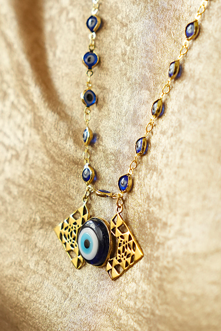 Evil eye long necklace