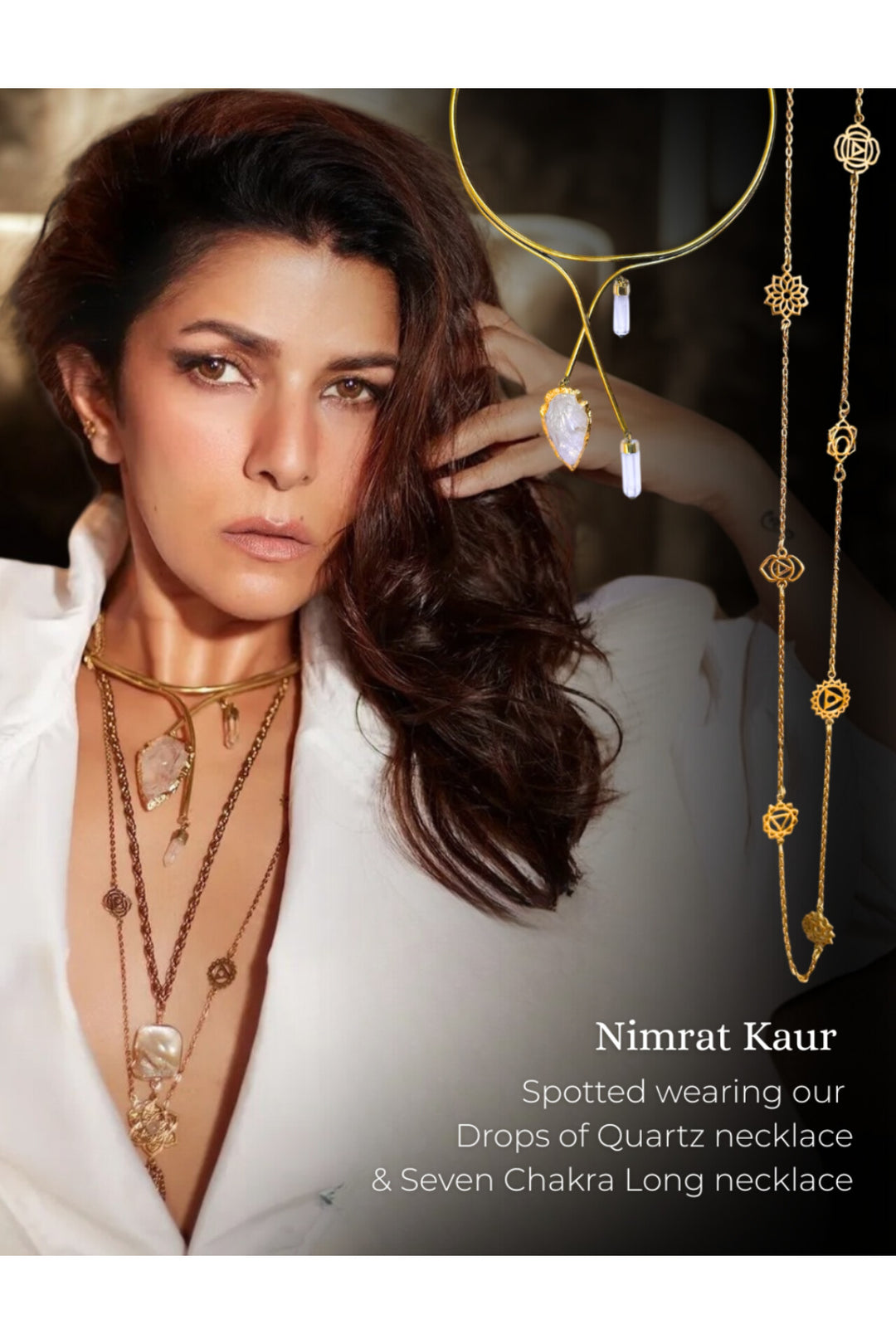 Drops of quartz hasli necklace