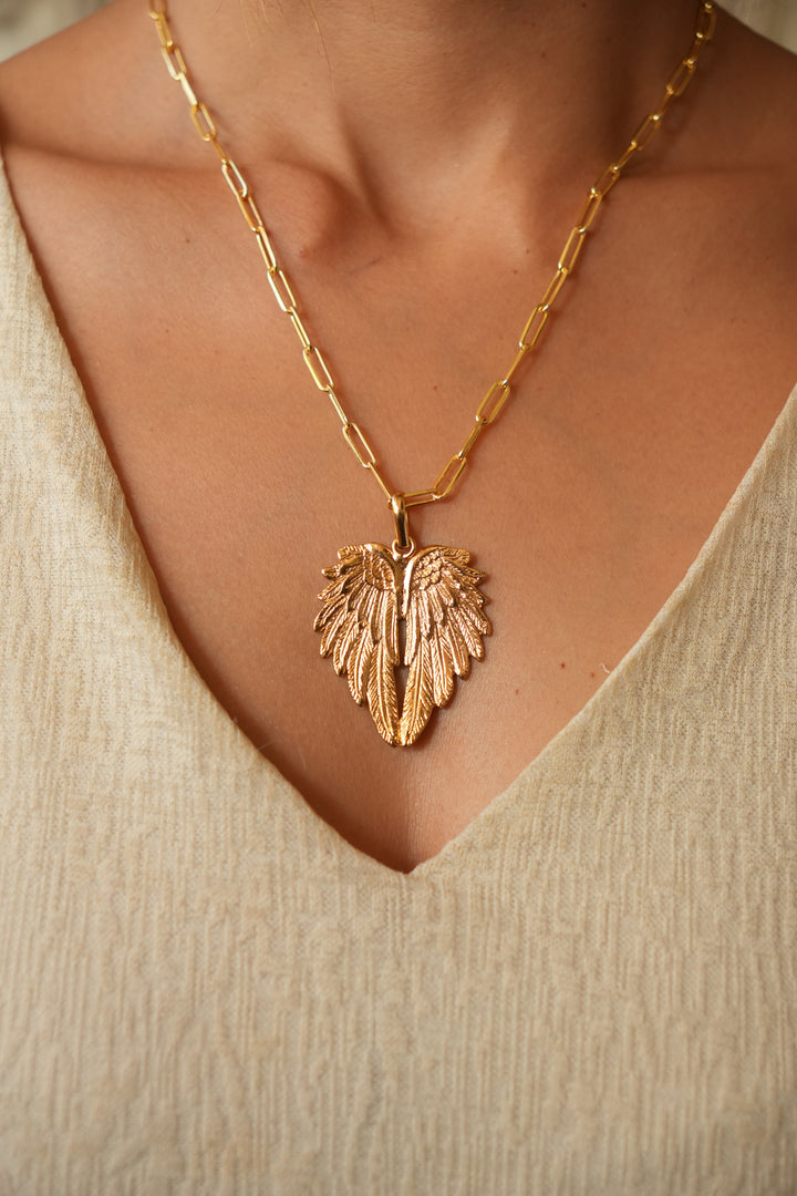 Fairy pendant chain- gold plated.