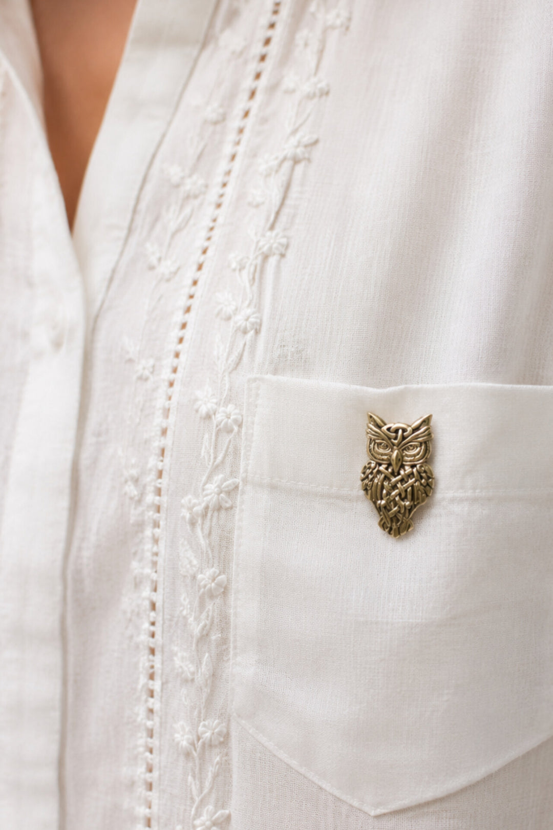 Moonlit Owl Brooch pin