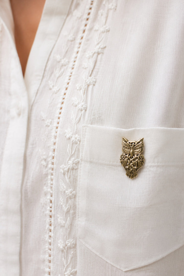 Moonlit Owl Brooch pin