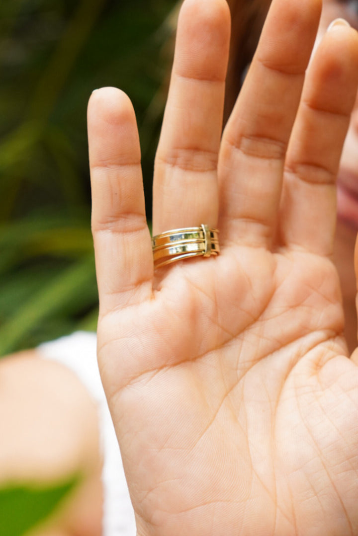 Moonstone stackable ring. Non adjustable. Size 5-8
