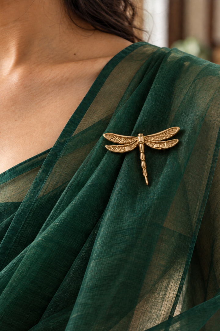 Gilded Dragonfly Brooch lapel pin