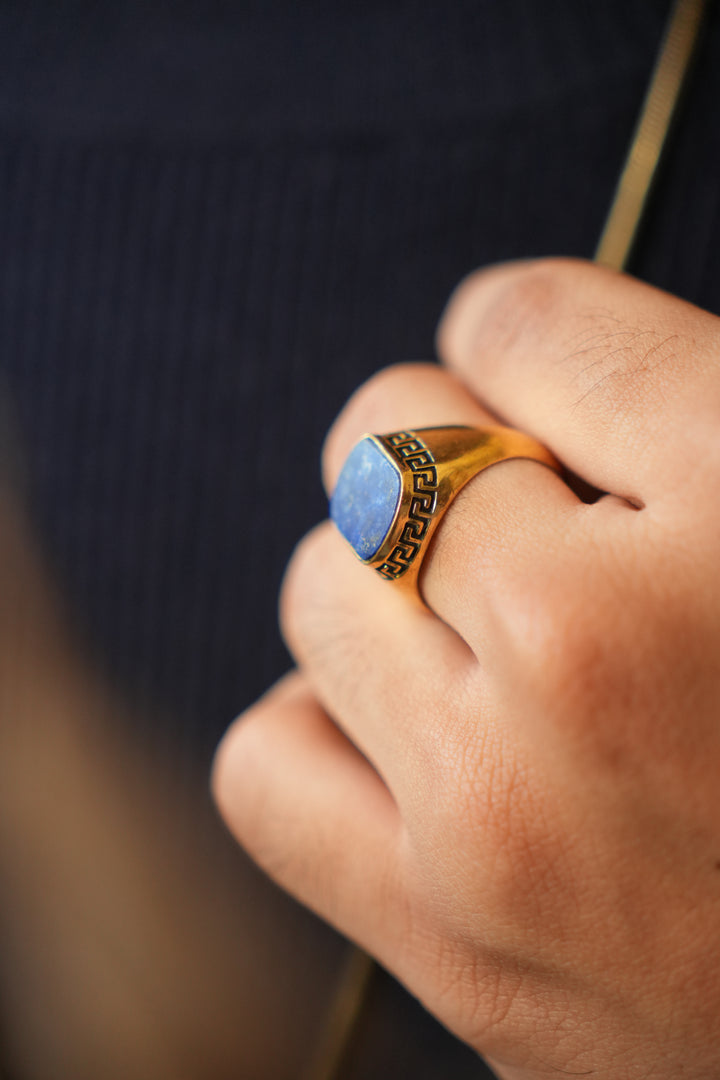 Oval Lapis ring. Non-adjustable. Size 7