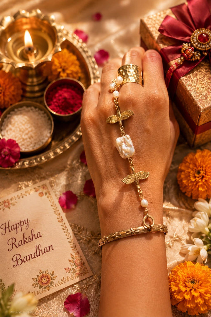 Aazaad parindey Lumba Rakhi With Rice, Haldi & Kum Kum Dibbi gift pack