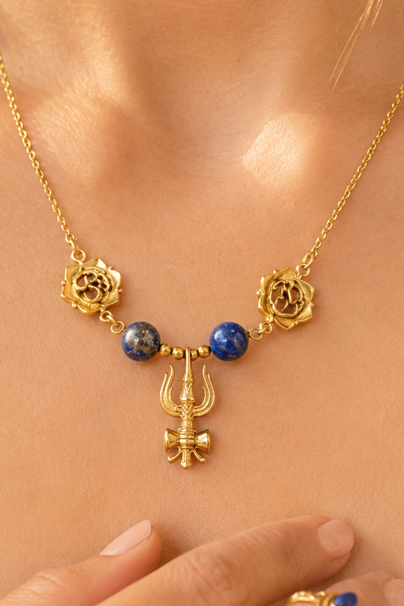 Neelkanth Trishul necklace