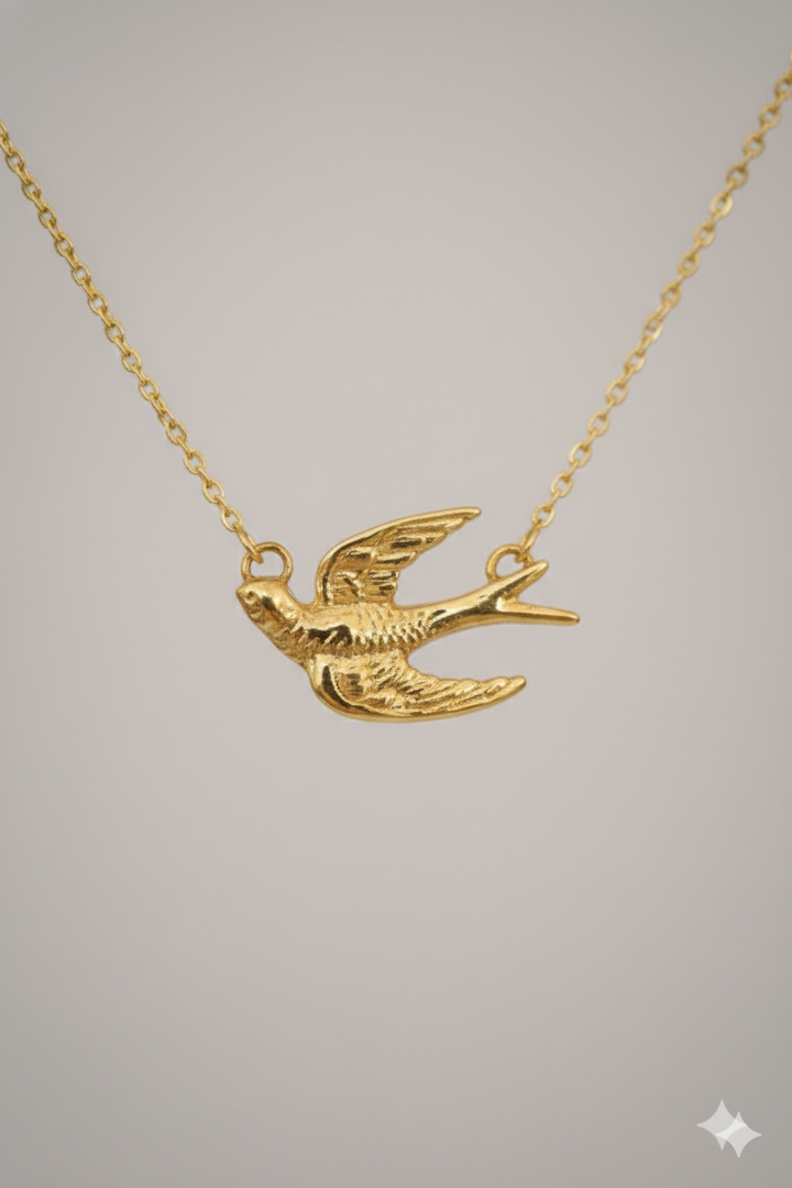 Aazaad panchi - gold plated necklace