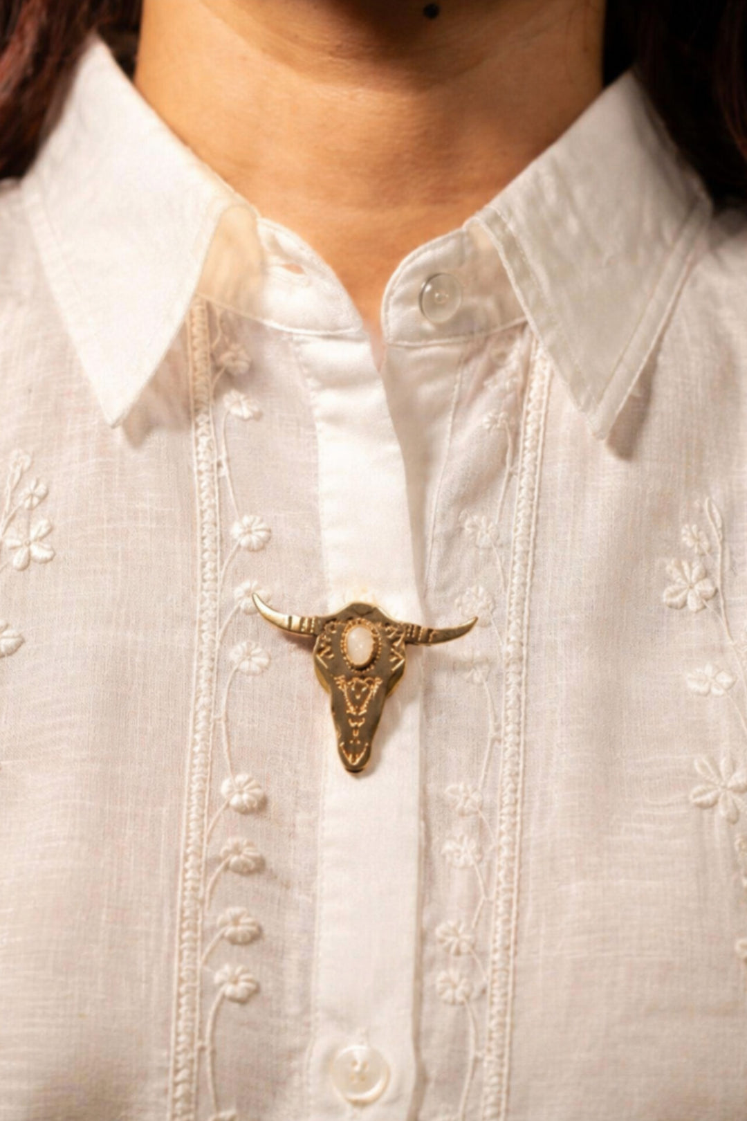 The Boho Bull Button Holder