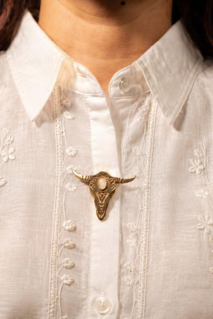 The Boho Bull Button Holder