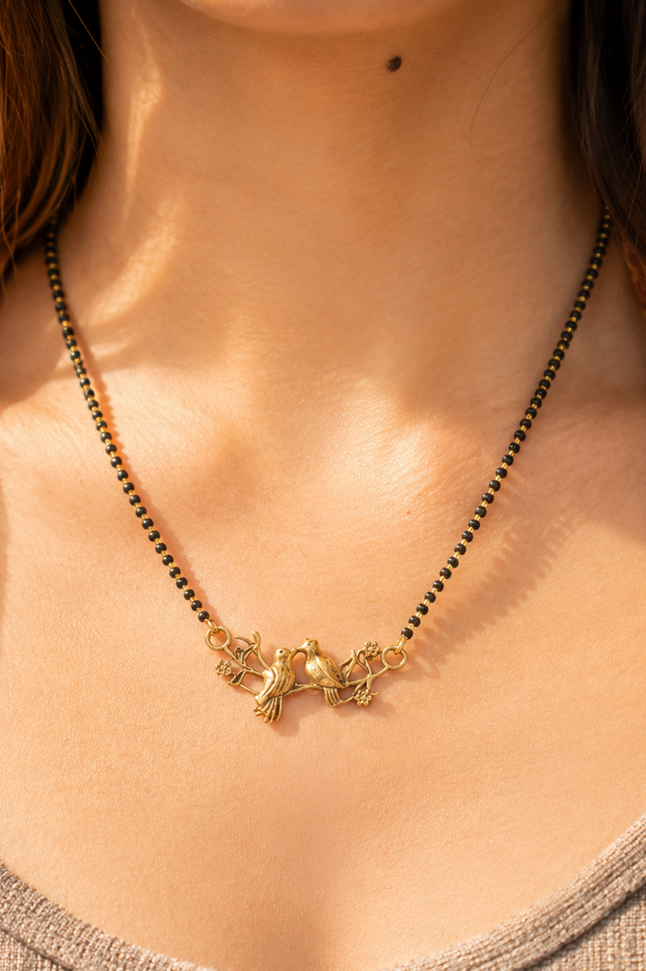 Whimsical Lovebirds Mangalsutra