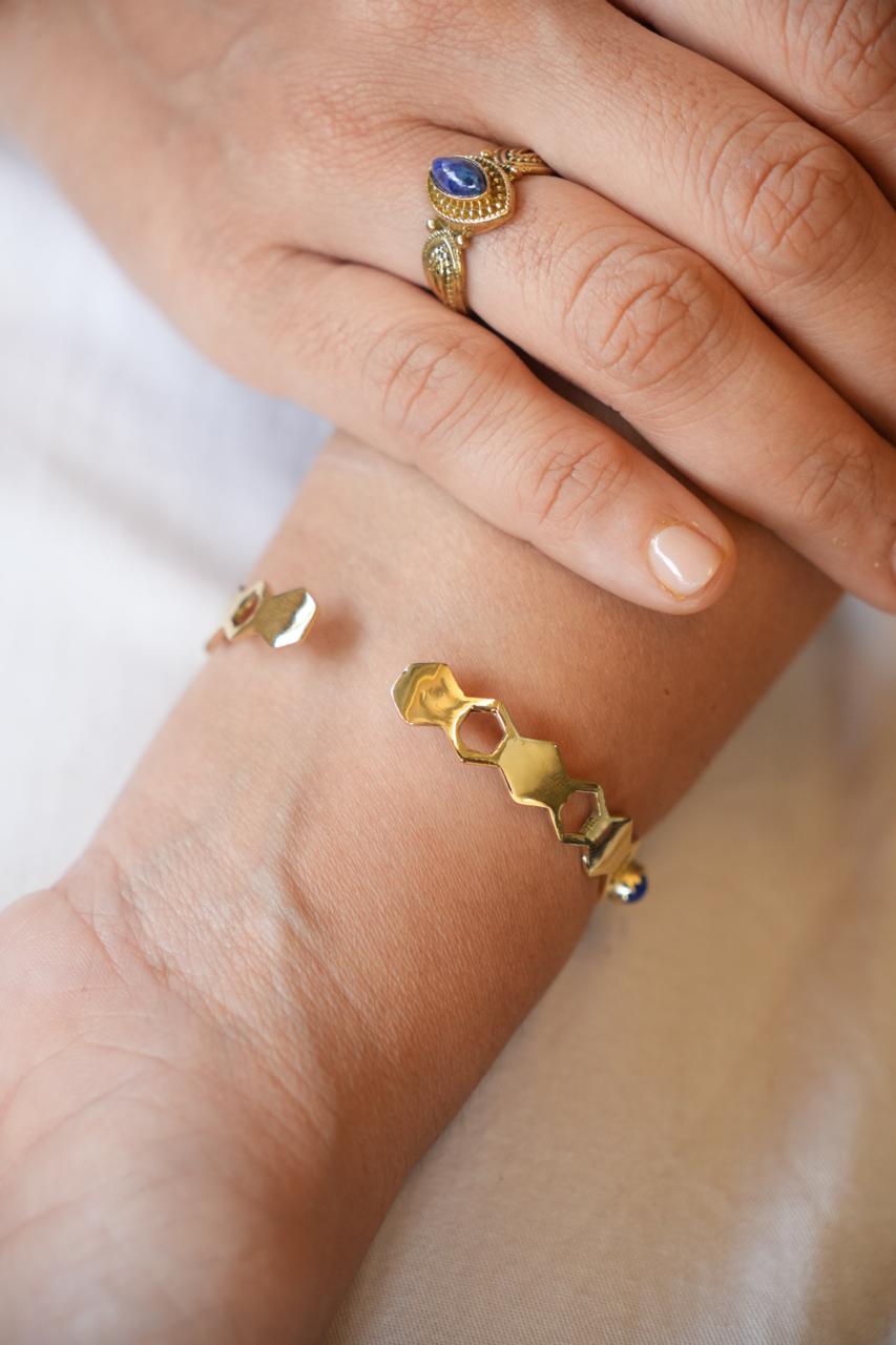 Hexa lapis bangle
