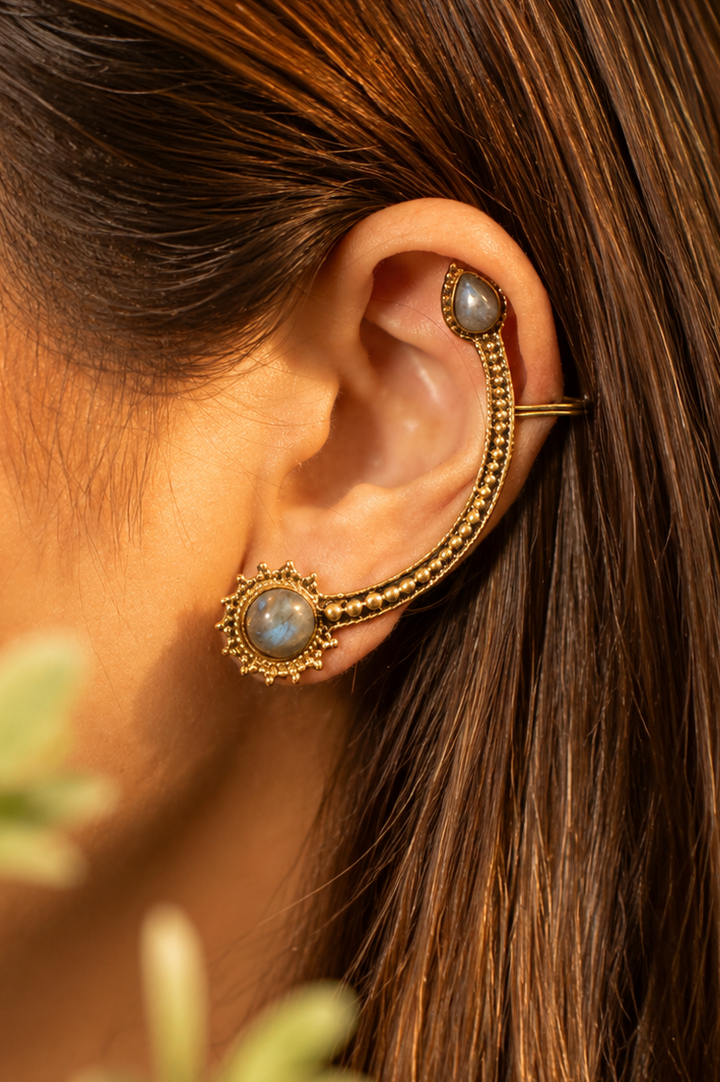 Laila Earcuffs with Labradorites