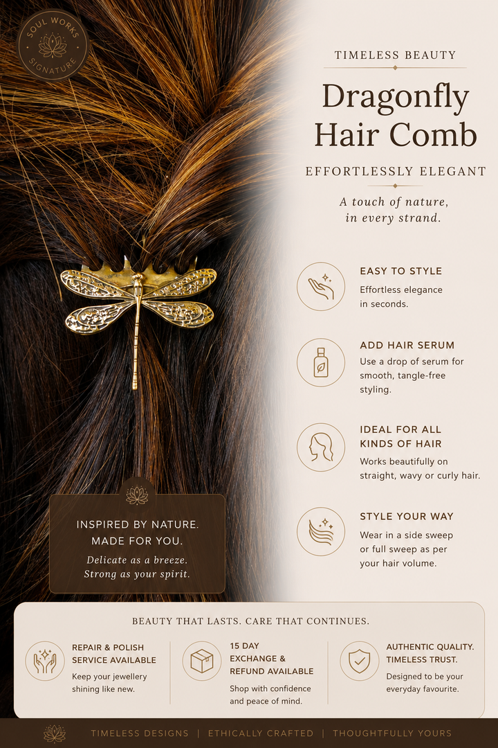 Dragonfly hair comb