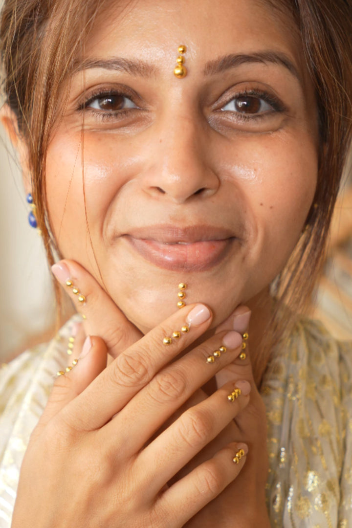 Phataka 2 packets of body bindi stickers with resusable body glue