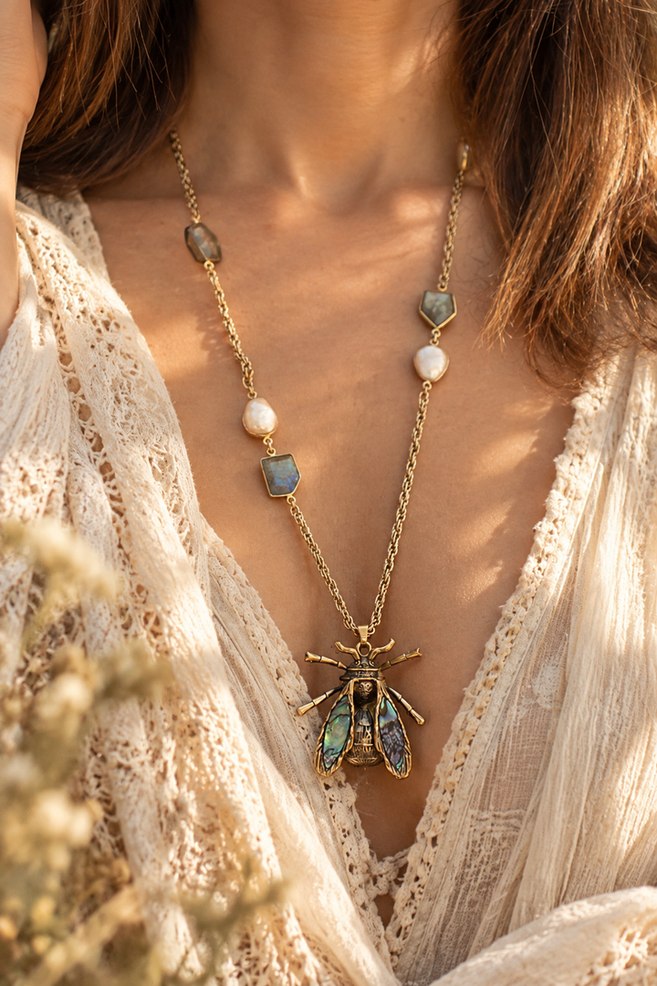 The Queen Bee Labradorite Necklace